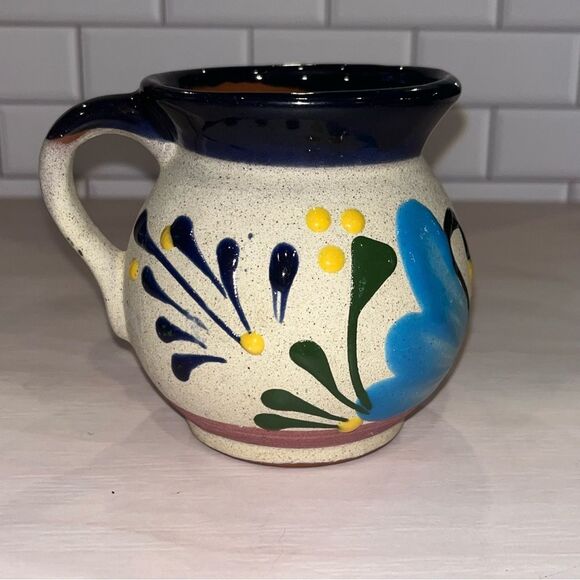 Talavera - Mexican Pottery - Hand Made Coffee Mug Blue Swans Heart - Picture 4 of 8